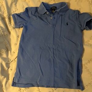Light blue spring polo shirt